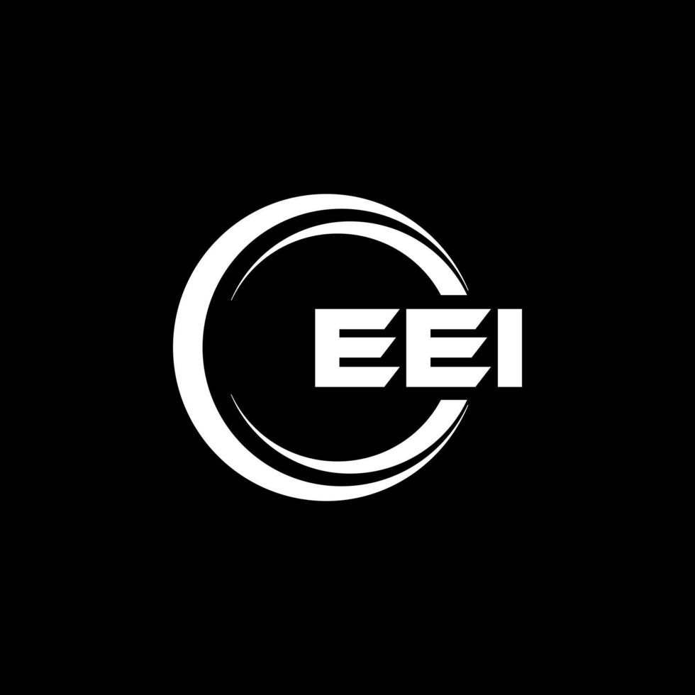 eei brev logotyp design i illustration. vektor logotyp, kalligrafi mönster för logotyp, affisch, inbjudan, etc.