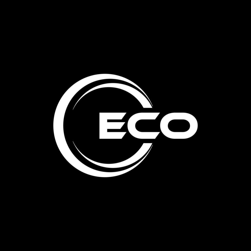 eco brev logotyp design i illustration. vektor logotyp, kalligrafi mönster för logotyp, affisch, inbjudan, etc.