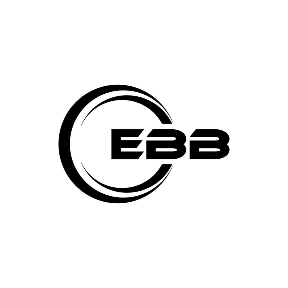 Ebbe-Brief-Logo-Design in Abbildung. Vektorlogo, Kalligrafie-Designs für Logo, Poster, Einladung usw. vektor