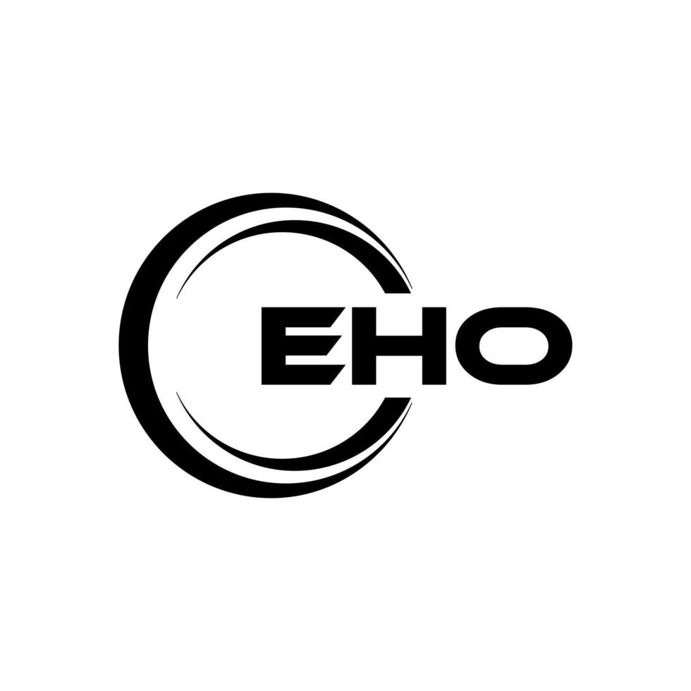 Eho-Brief-Logo-Design in Abbildung. Vektorlogo, Kalligrafie-Designs für Logo, Poster, Einladung usw. vektor