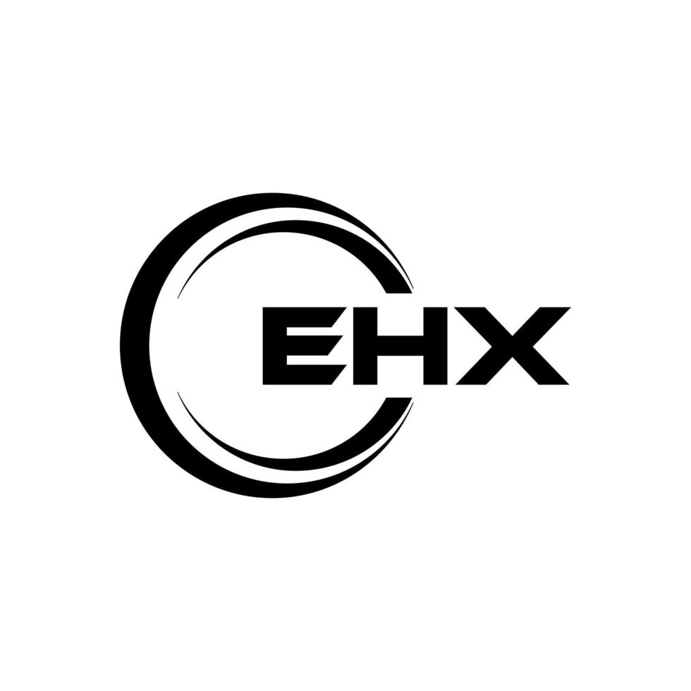 ehx brev logotyp design i illustration. vektor logotyp, kalligrafi mönster för logotyp, affisch, inbjudan, etc.