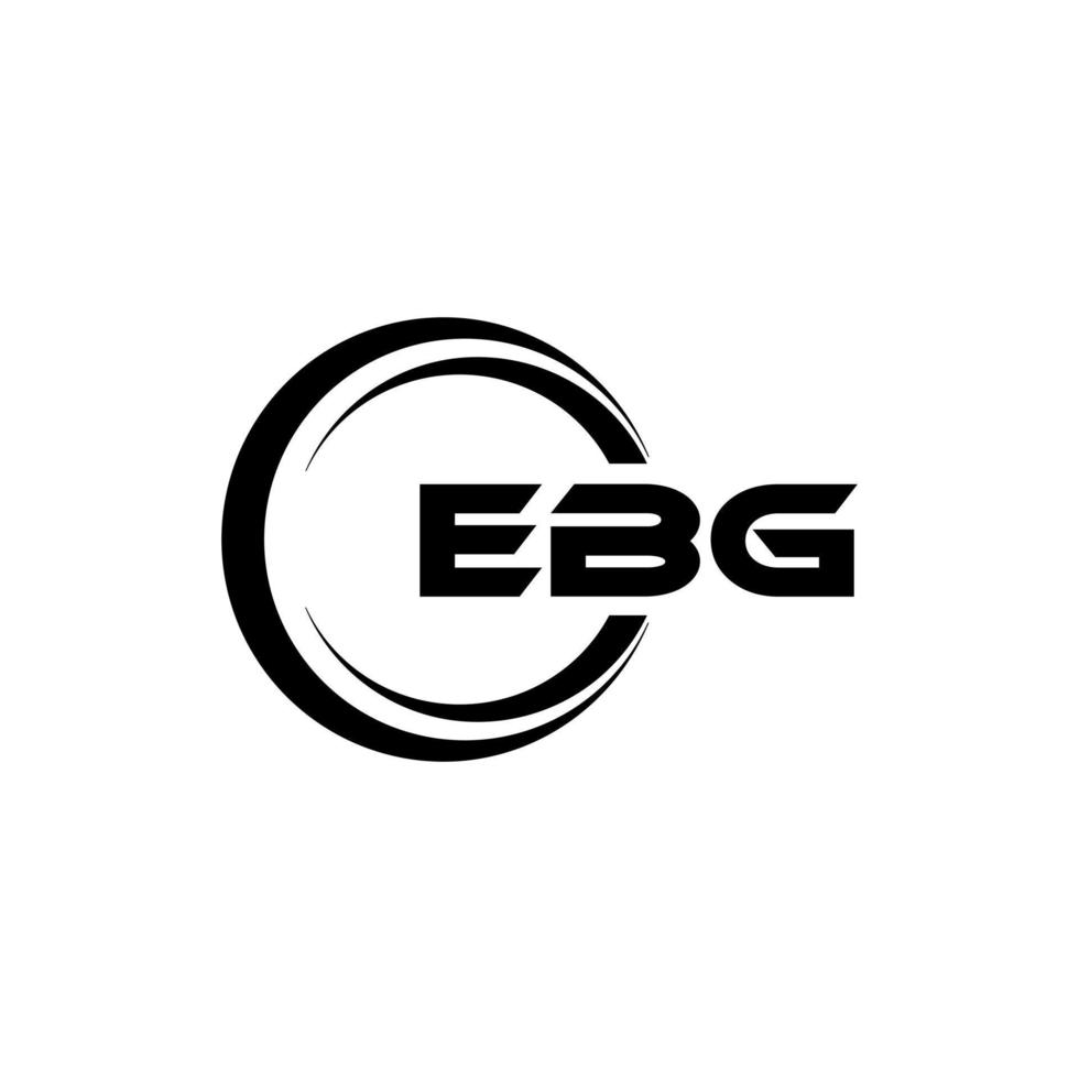 ebg brev logotyp design i illustration. vektor logotyp, kalligrafi mönster för logotyp, affisch, inbjudan, etc.