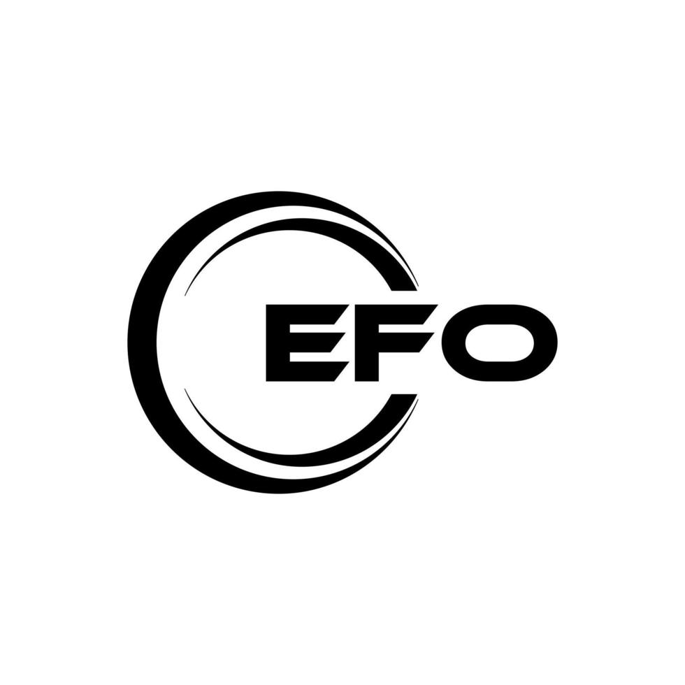 EFO-Brief-Logo-Design in Abbildung. Vektorlogo, Kalligrafie-Designs für Logo, Poster, Einladung usw. vektor