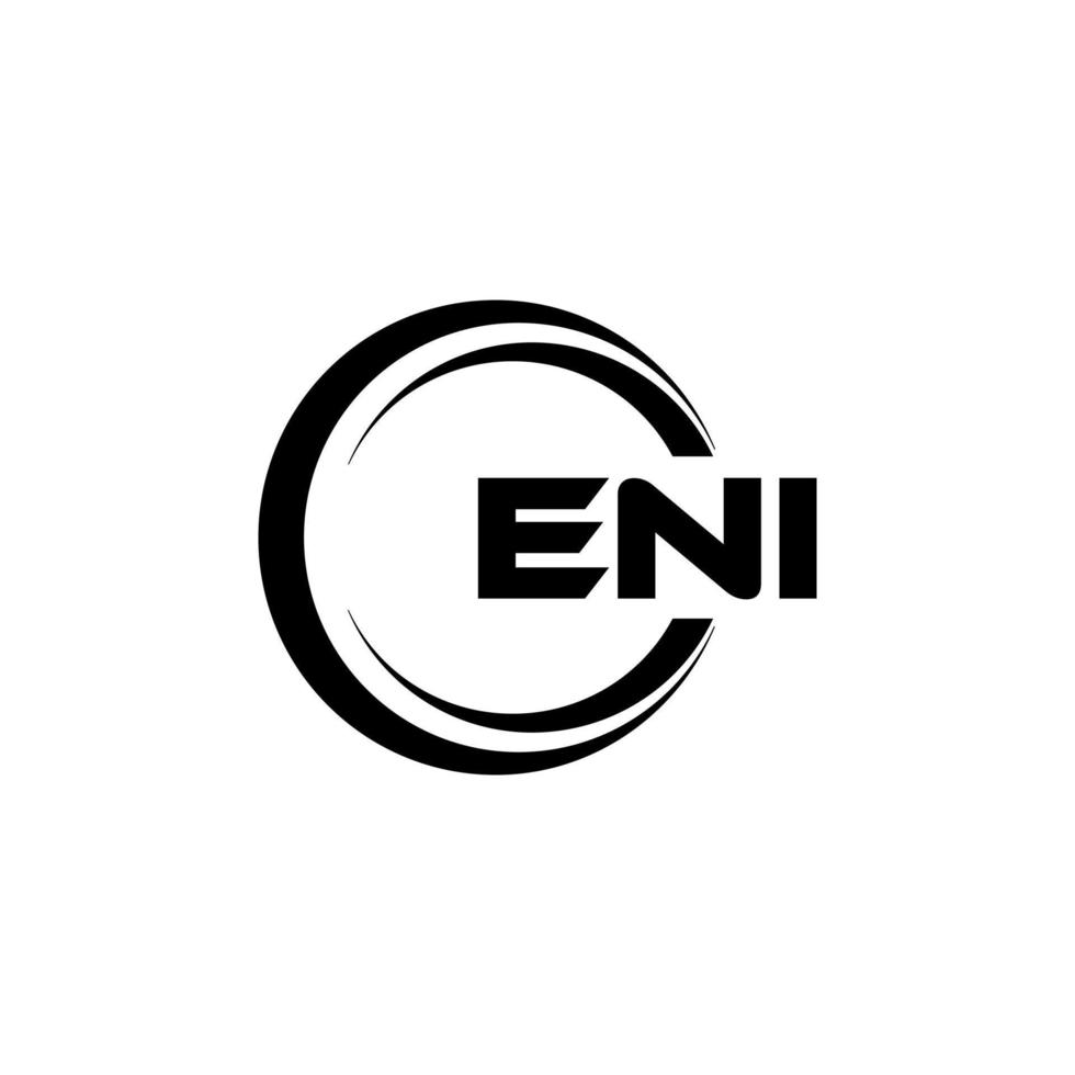 eni brev logotyp design i illustration. vektor logotyp, kalligrafi mönster för logotyp, affisch, inbjudan, etc.