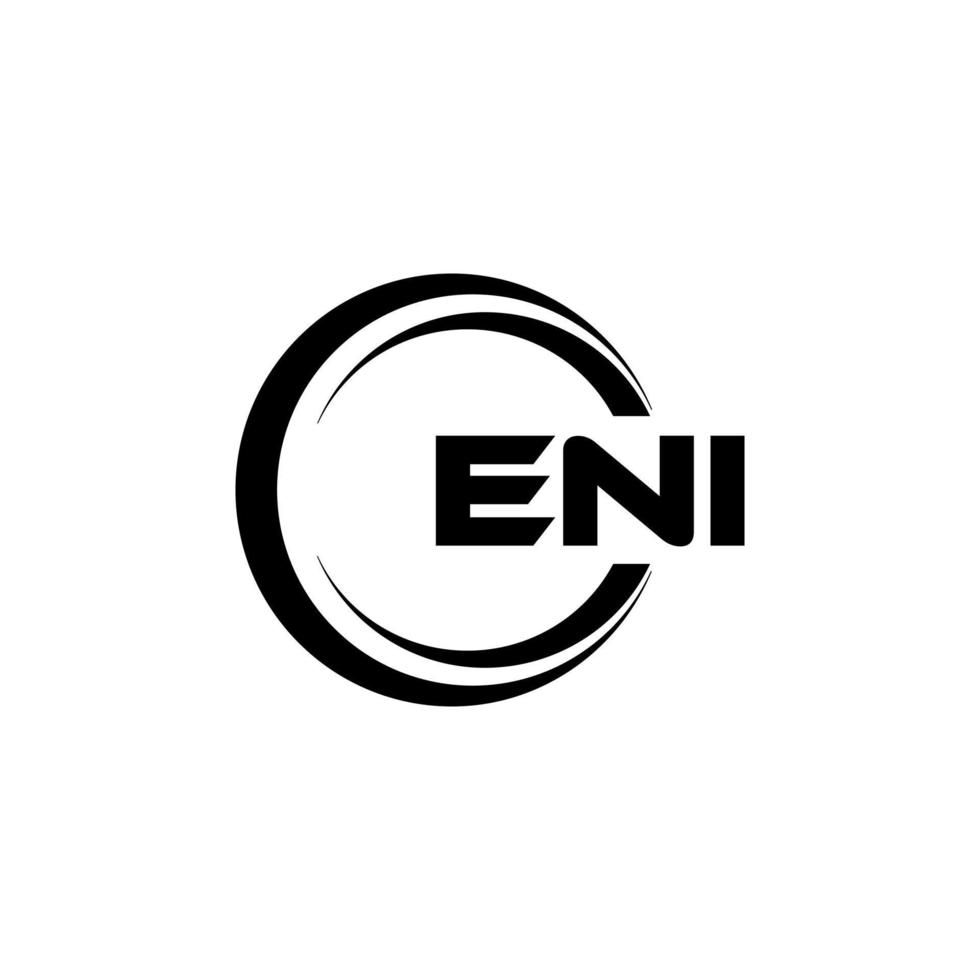 Eni-Brief-Logo-Design in Abbildung. Vektorlogo, Kalligrafie-Designs für Logo, Poster, Einladung usw. vektor