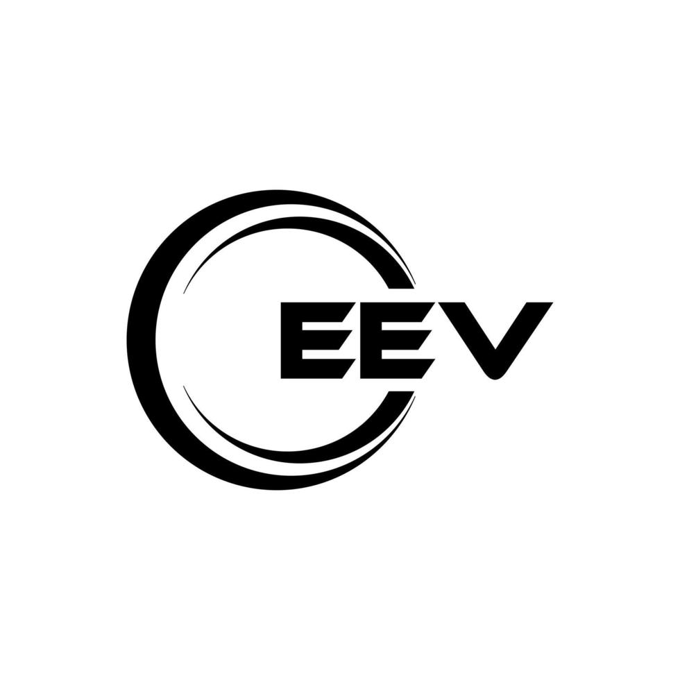 eev brev logotyp design i illustration. vektor logotyp, kalligrafi mönster för logotyp, affisch, inbjudan, etc.