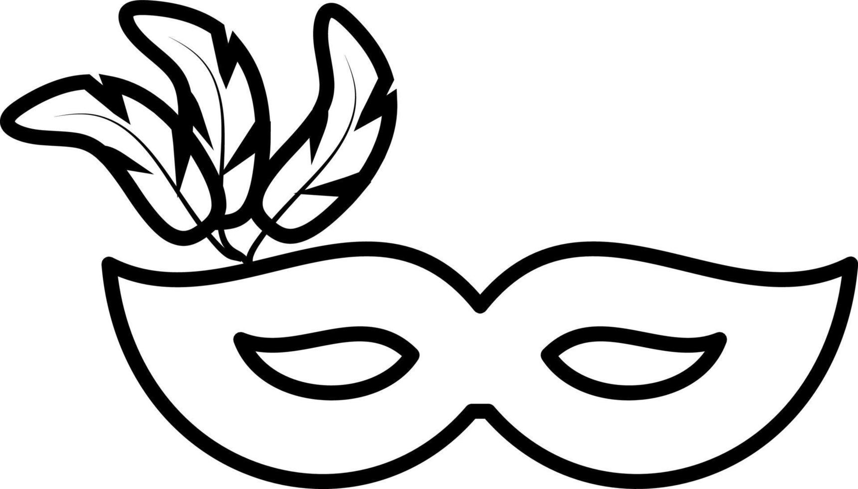 Auge Maske, Theater. Illustration Vektor Symbol auf Weiß Hintergrund