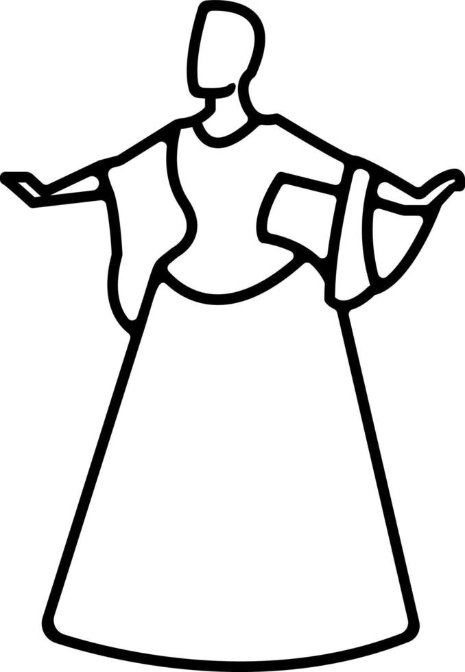 Darstellerin, Theater, Frau. Illustration Vektor Symbol auf Weiß Hintergrund