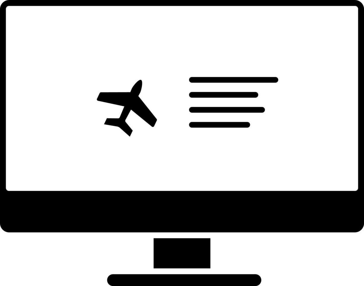 Reise Angebote Symbol, Flug Überwachung Symbol. online Fahrkarte Buchung, eben Piktogramm Symbol Design. Vektor Illustration. Vektor Symbol
