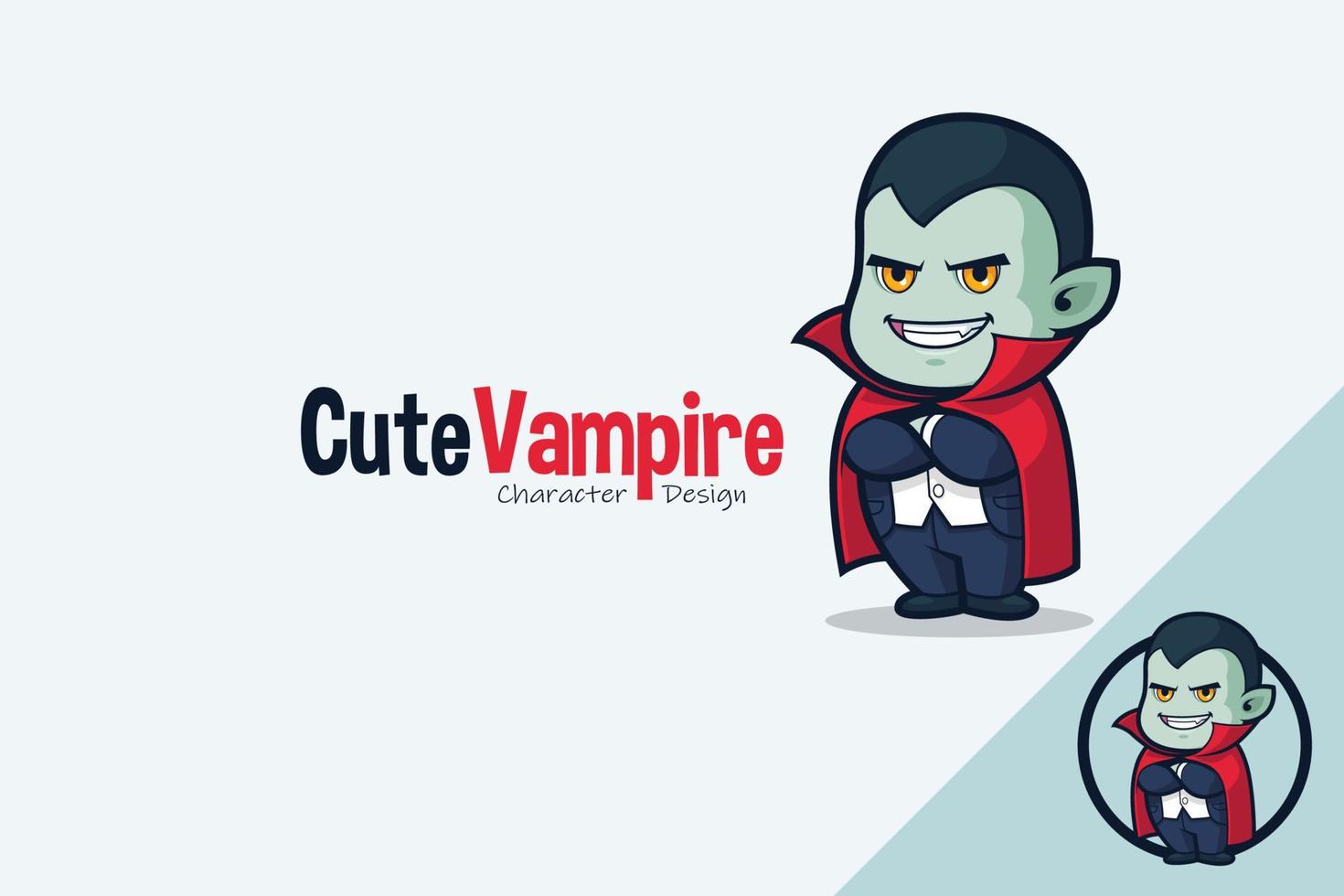 söt vampyr maskot design vektor