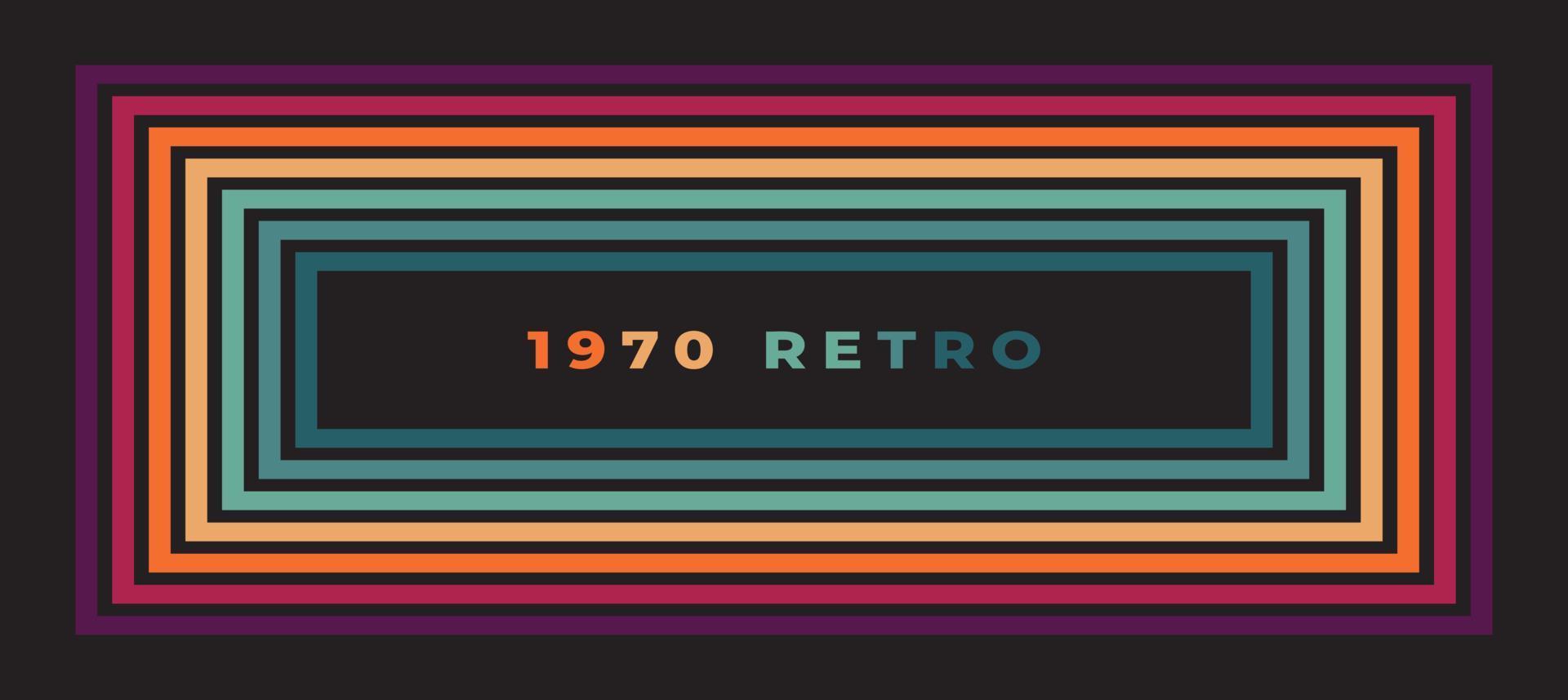 abstrakt bunt 70er Jahre Hintergrund Vektor. Jahrgang retro Farben von das 1970er Jahre 1900er, 80er, 90er. retro Stil Hintergrund mit Linien, Regenbogen Streifen. geeignet zum Poster, Banner, dekorativ, Mauer Kunst. vektor