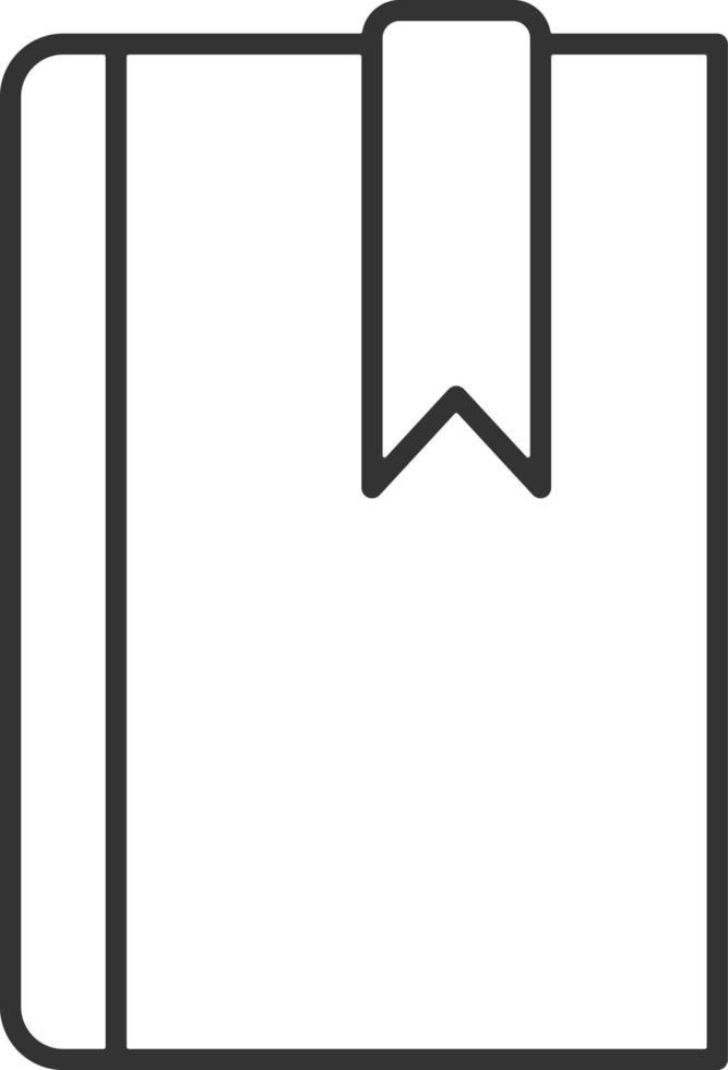 Buch, Lesezeichen Linie Symbol. einfach, modern eben Vektor Illustration zum Handy, Mobiltelefon Anwendung, Webseite oder Desktop App auf grau Hintergrund