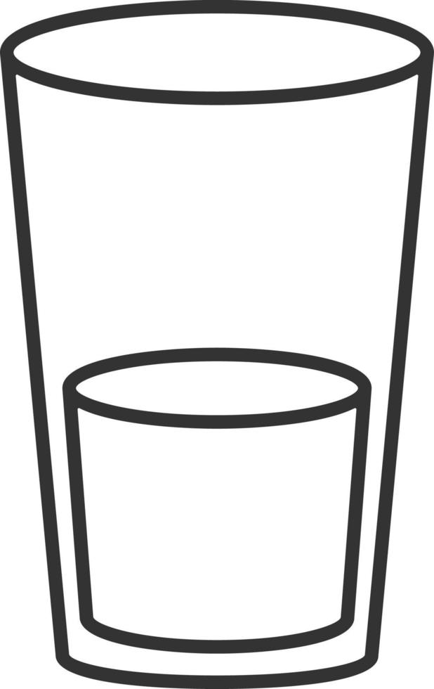 Wasser, Glas Linie Symbol. einfach, modern eben Vektor Illustration zum Handy, Mobiltelefon Anwendung, Webseite oder Desktop App auf grau Hintergrund