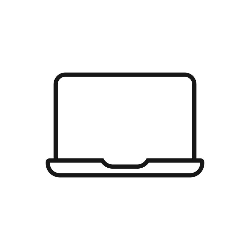 redigerbar ikon av bärbar dator, vektor illustration isolerat på vit bakgrund. använder sig av för presentation, hemsida eller mobil app