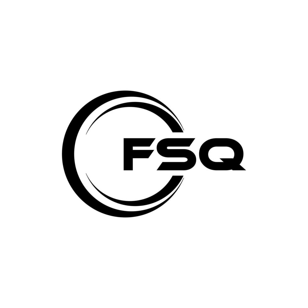 fsq Brief Logo Design im Illustration. Vektor Logo, Kalligraphie Designs zum Logo, Poster, Einladung, usw.