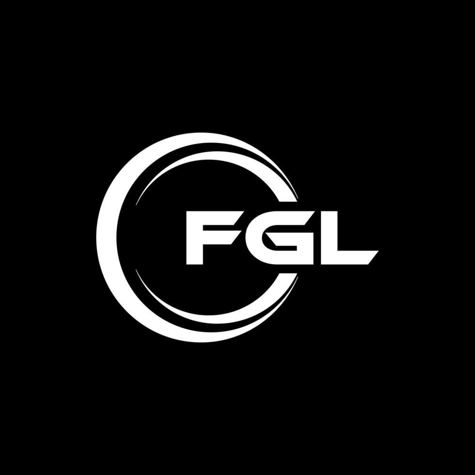 fgl brev logotyp design i illustration. vektor logotyp, kalligrafi mönster för logotyp, affisch, inbjudan, etc.