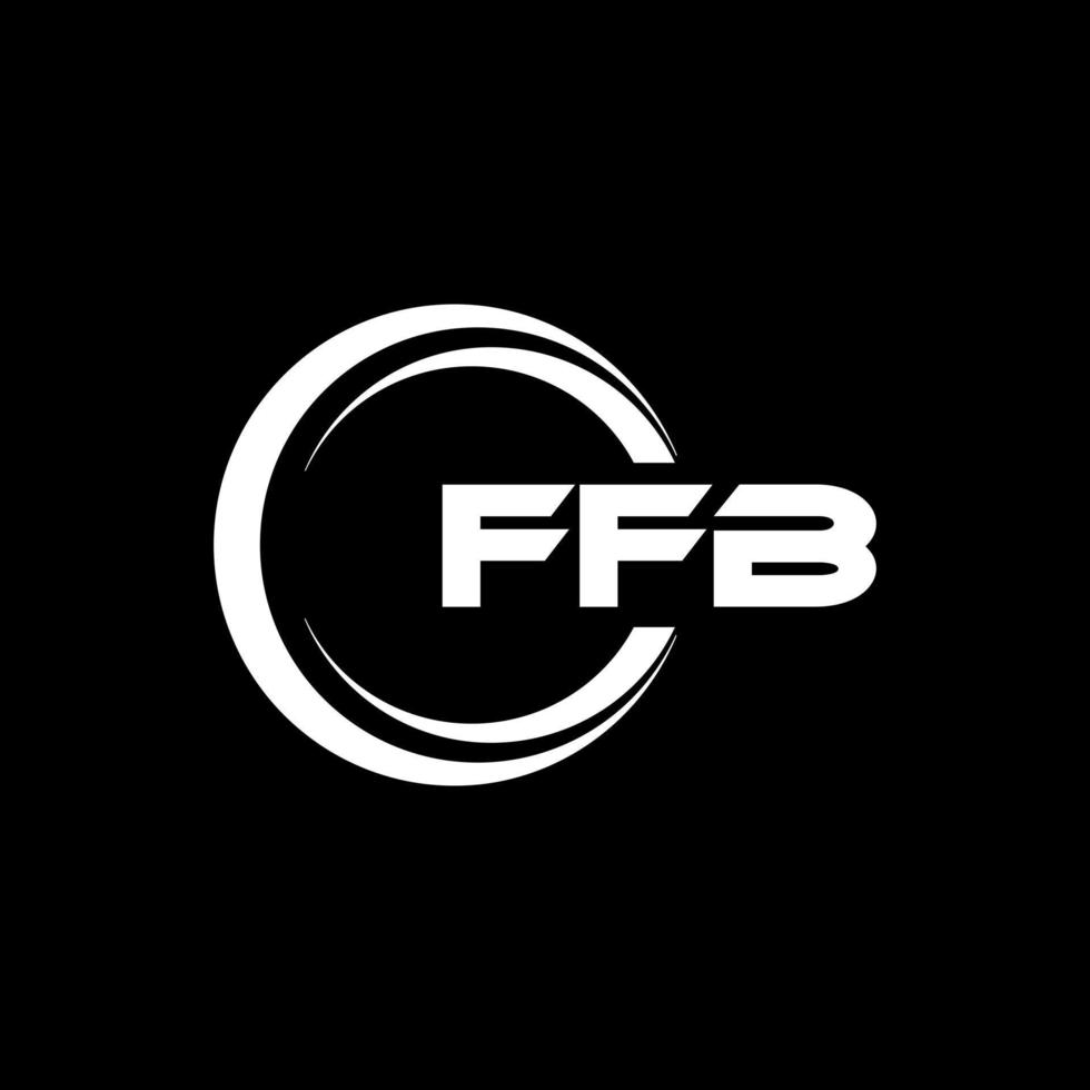 ffb brev logotyp design i illustration. vektor logotyp, kalligrafi mönster för logotyp, affisch, inbjudan, etc.