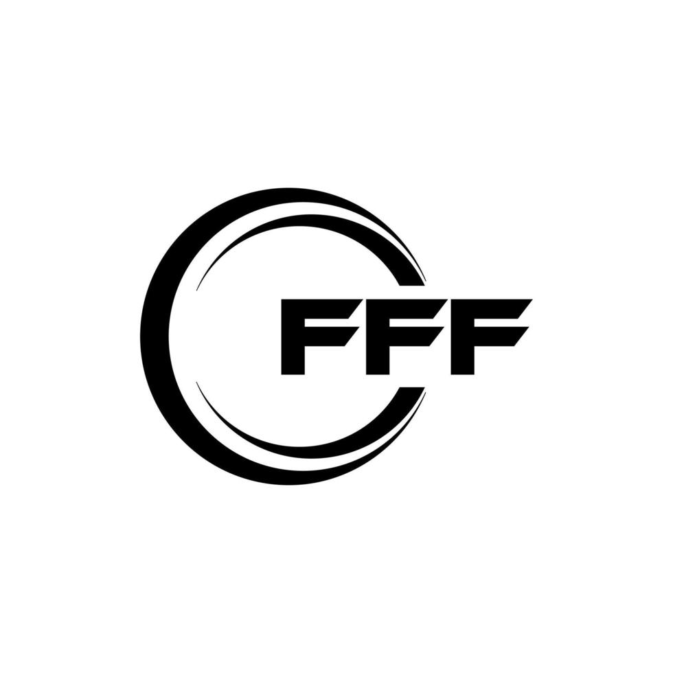 fff brev logotyp design i illustration. vektor logotyp, kalligrafi mönster för logotyp, affisch, inbjudan, etc.