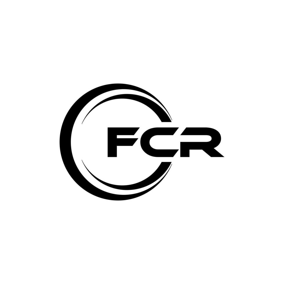 fcr brev logotyp design i illustration. vektor logotyp, kalligrafi mönster för logotyp, affisch, inbjudan, etc.