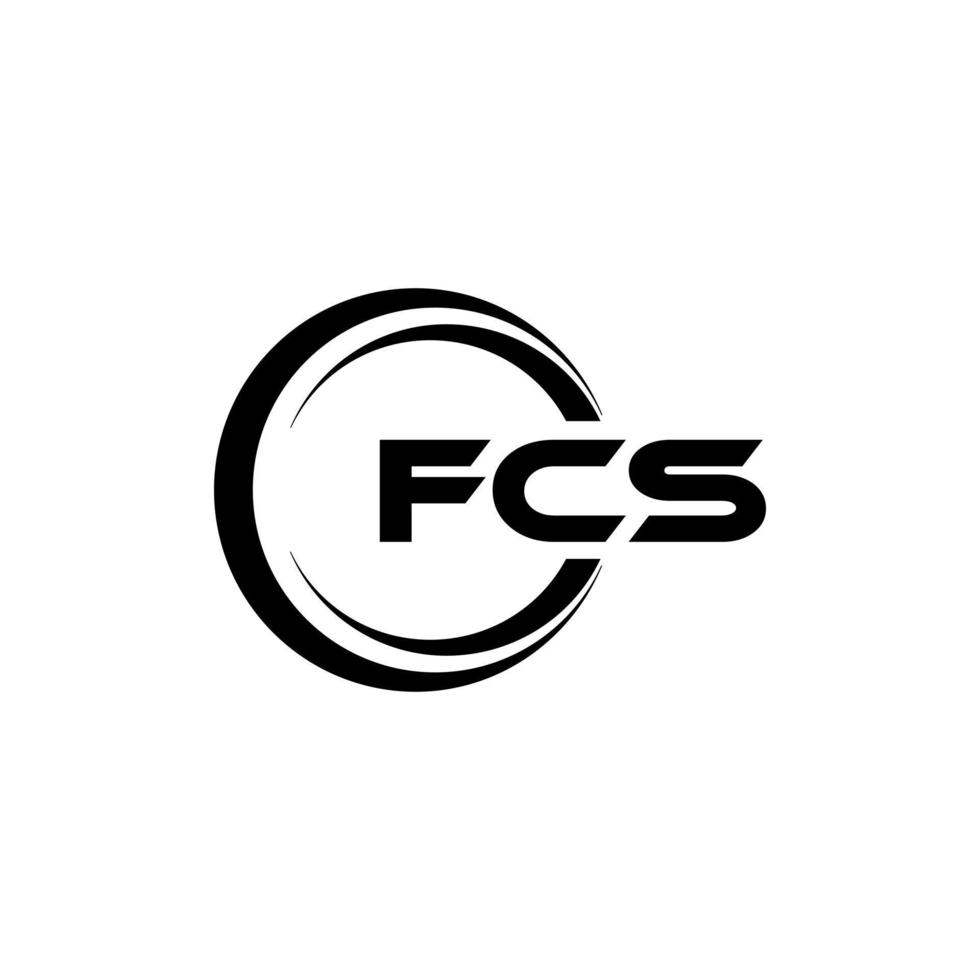 fcs brev logotyp design i illustration. vektor logotyp, kalligrafi mönster för logotyp, affisch, inbjudan, etc.