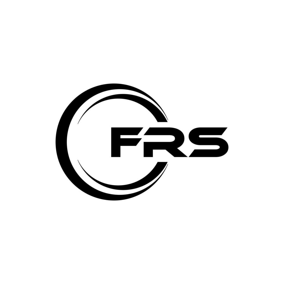 frs brev logotyp design i illustration. vektor logotyp, kalligrafi mönster för logotyp, affisch, inbjudan, etc.