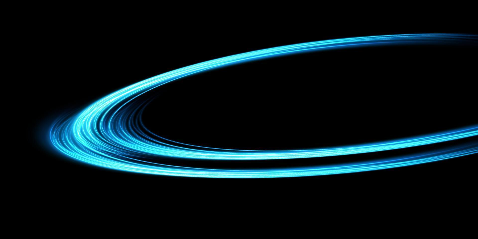abstrakt Licht Linien von Bewegung und Geschwindigkeit mit Blau Farbe funkelt. Licht täglich glühend Wirkung. halbkreisförmig Welle, Licht Weg Kurve Strudel, Auto Scheinwerfer, weißglühend optisch Ballaststoff png. vektor