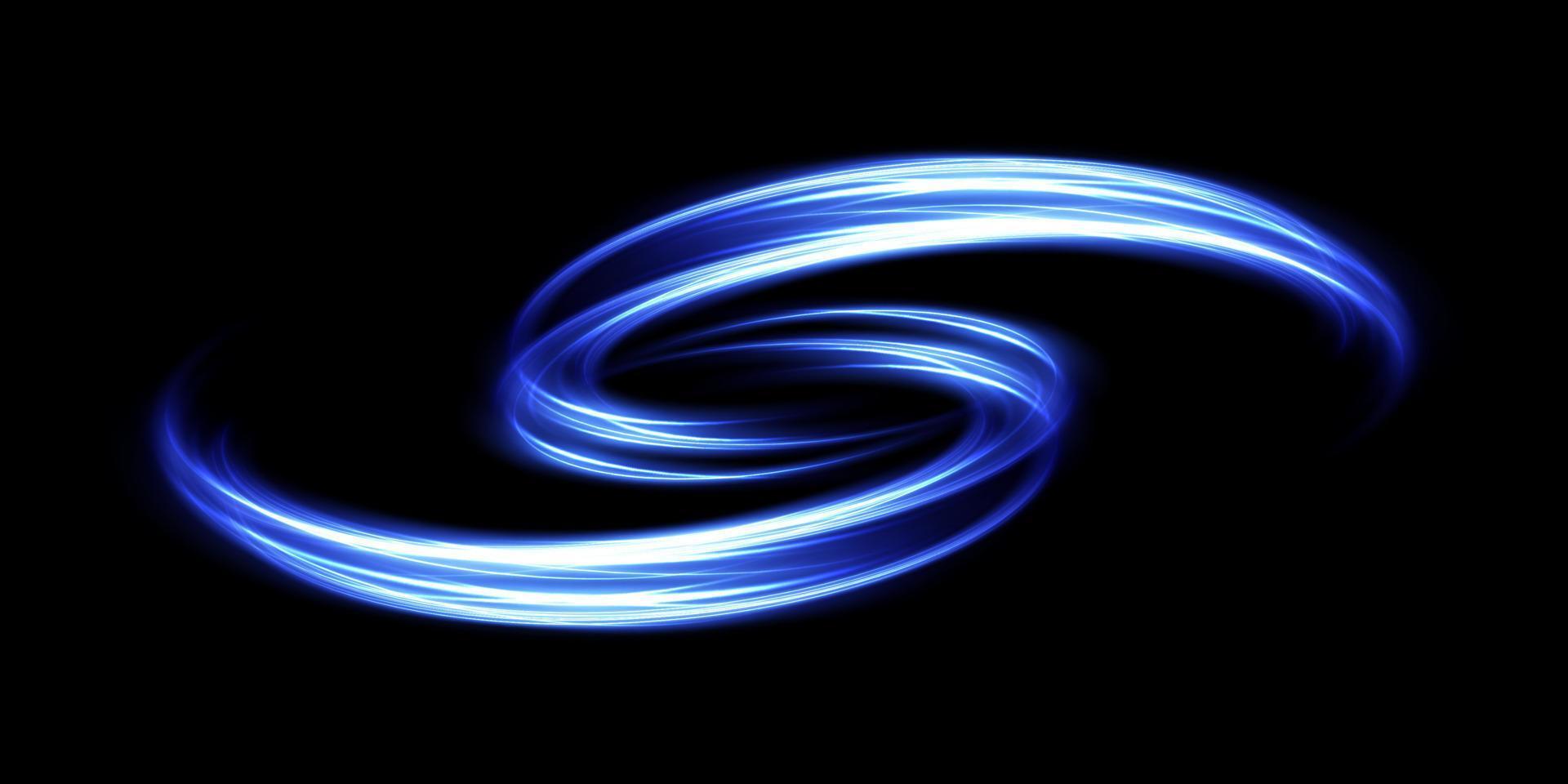 abstrakt ljus rader av rörelse och hastighet i blå. ljus varje dag lysande effekt. halvcirkelformig Vinka, ljus spår kurva virvla runt, bil strålkastare, glödande optisk fiber png. vektor