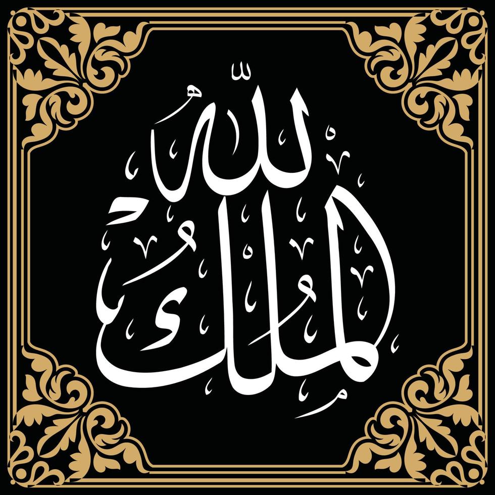 islamisch Kunst Kalligraphie Vektor Allah ho malik