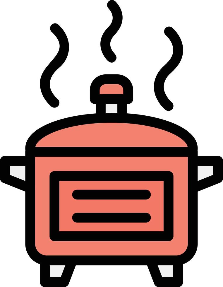 heiße Küchentopf-Vektor-Icon-Design-Illustration vektor