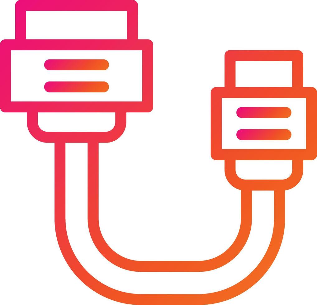 SATA-Kabel-Vektor-Icon-Design-Illustration vektor