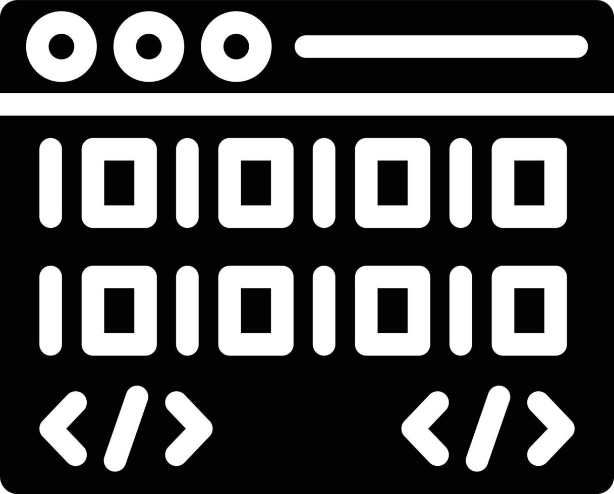 binär kod vektor ikon design illustration