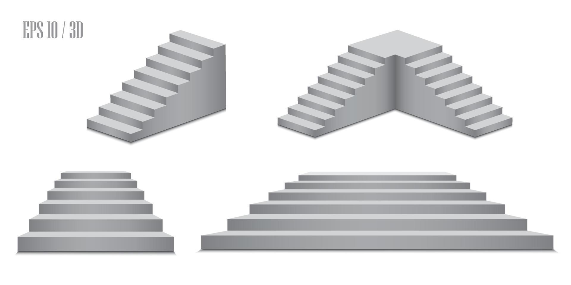 podium, isolerat på en transparent bakgrund. 3d piedestal. vektor illustration