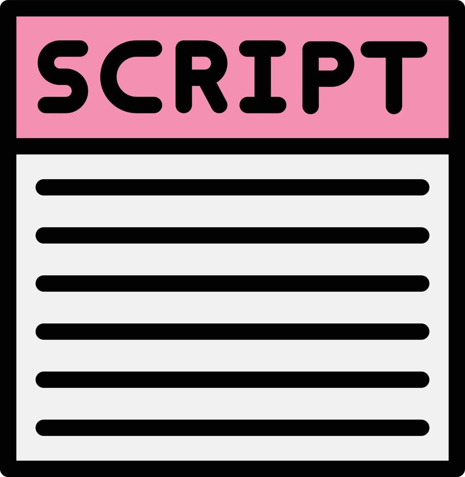 skript vektor ikon design illustration