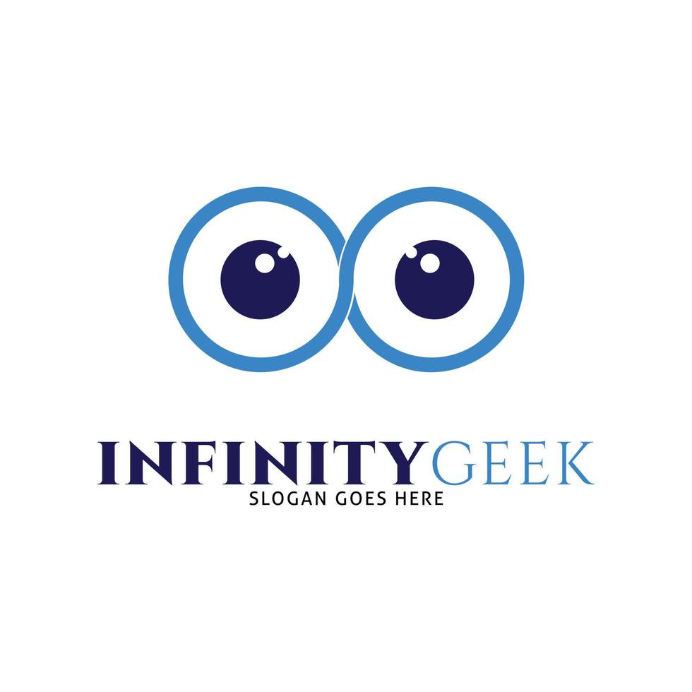 Unendlichkeit Geek Symbol Vektor Logo Vorlage Illustration Design