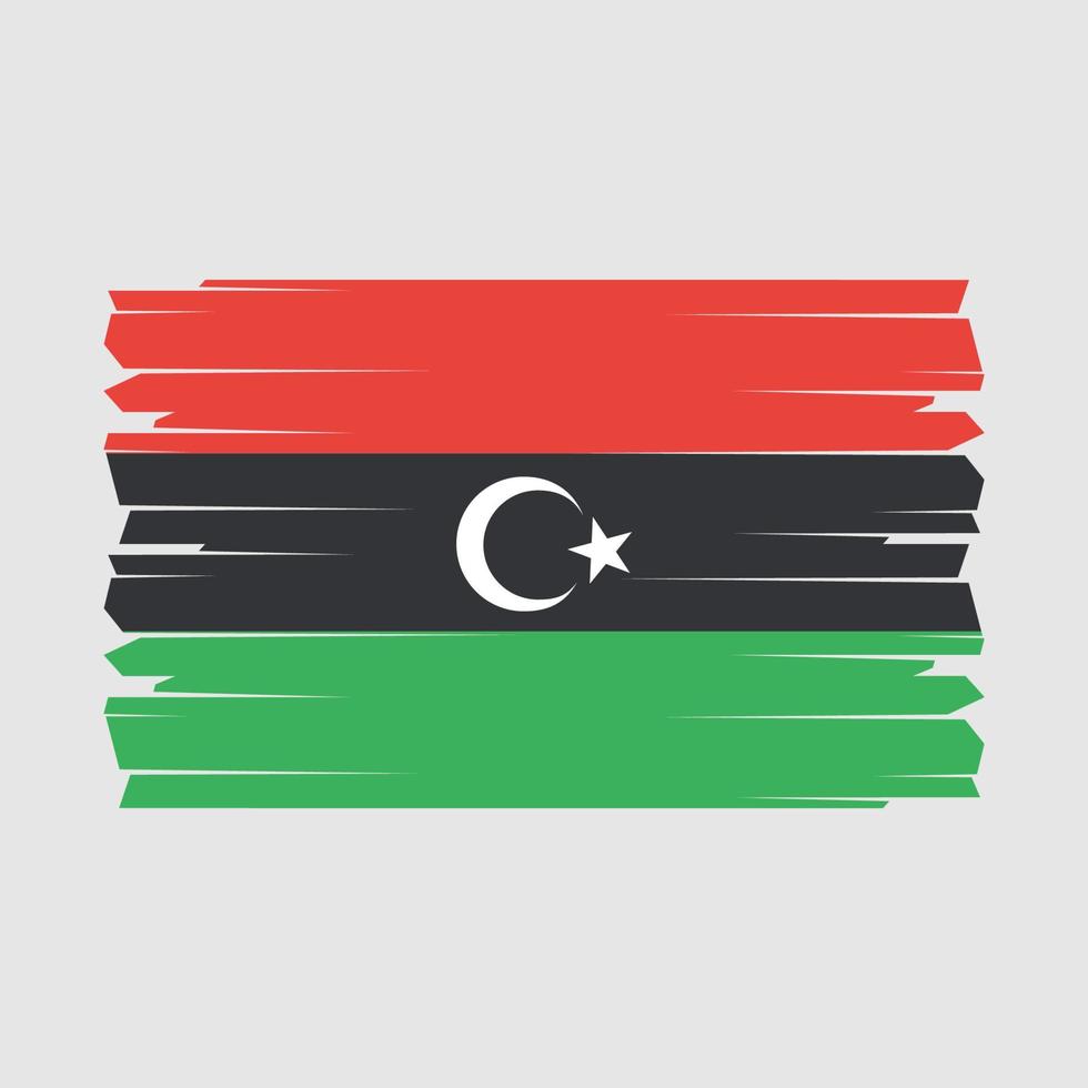 Libyen-Flagge-Pinsel-Vektor vektor