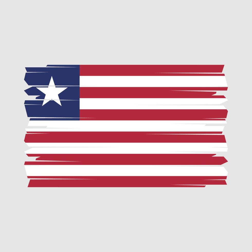 Pinselvektor mit Liberia-Flagge vektor