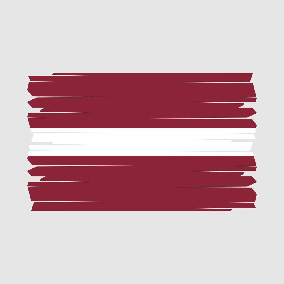 lettland flagga borsta vektor