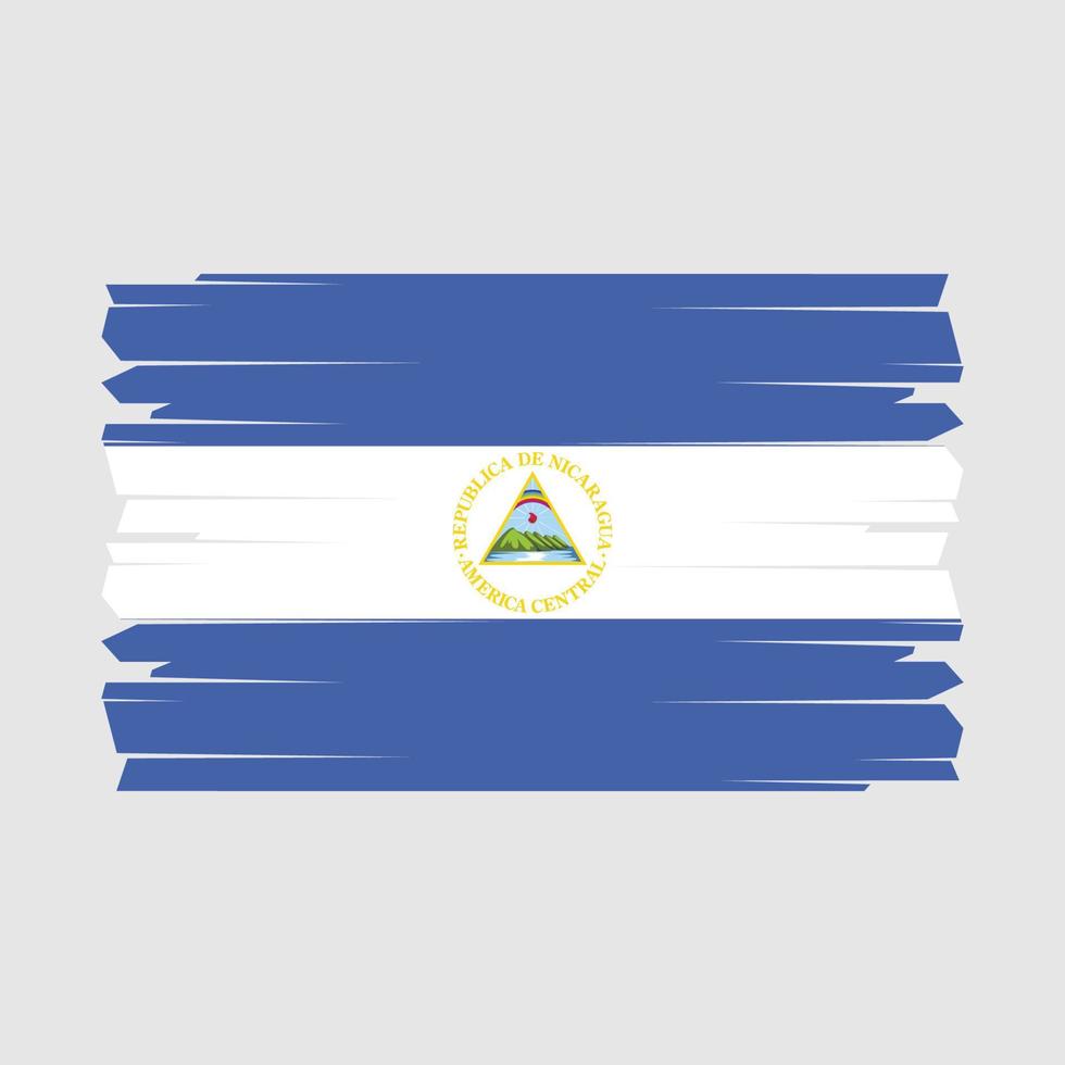 nicaragua flagga borsta vektor