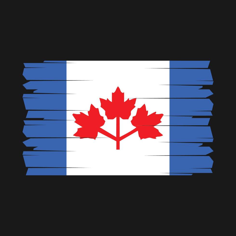 kanada flagga borsta vektor