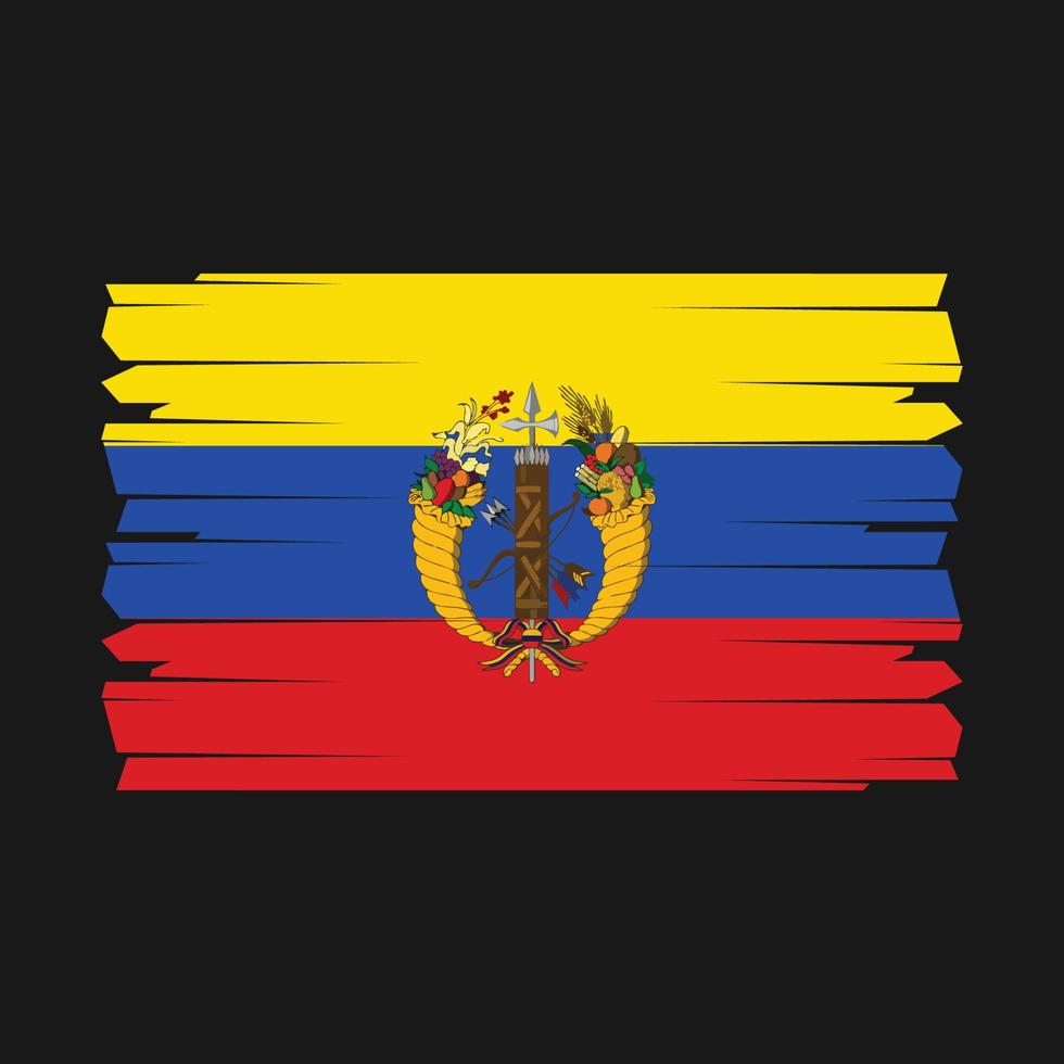 Kolumbien-Flagge-Pinsel-Vektor vektor