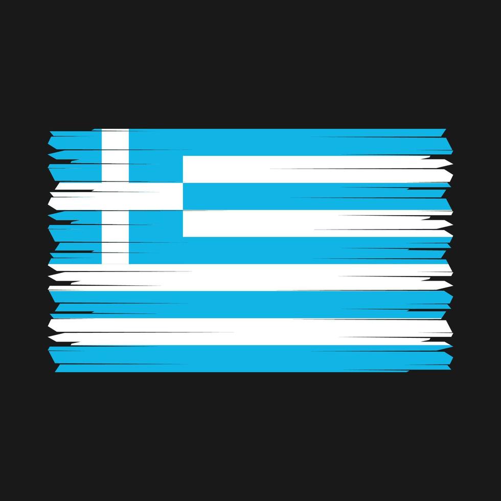 griechenland flagge pinsel vektor