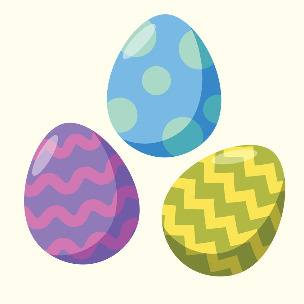 bunt Ostern Ei Vektor Illustration. Ostern Gruß Geschenk. Farbe gemalt Ei