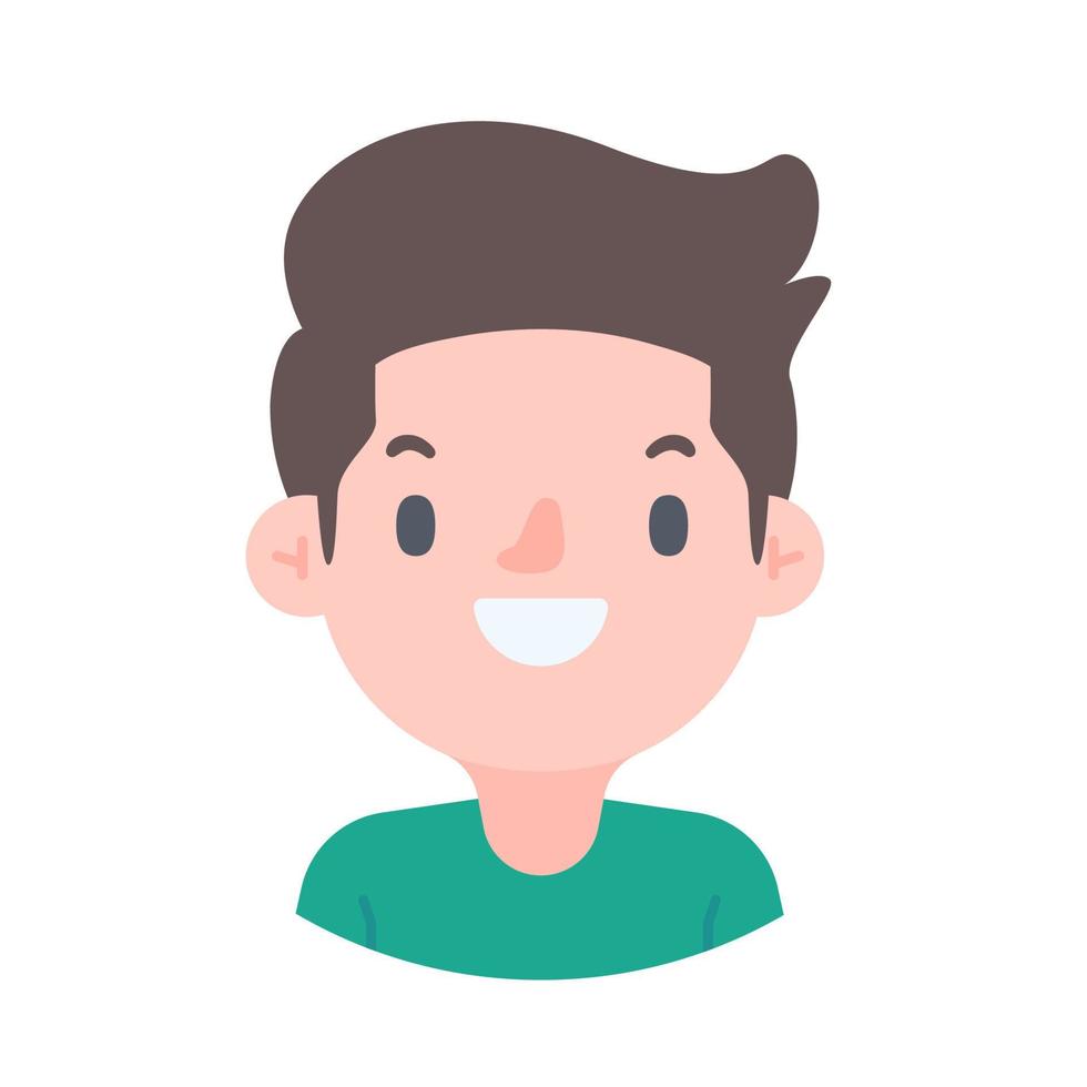 avatar med en ung ansikte bilder av män och kvinnor av olika nationaliteter vektor