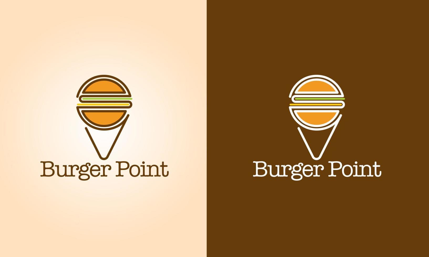 kreativ Burger Punkt Logo Design vektor