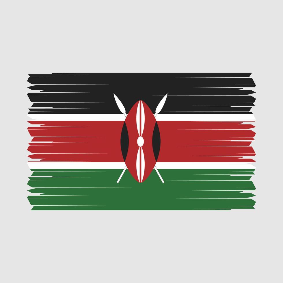 kenya flagga vektor