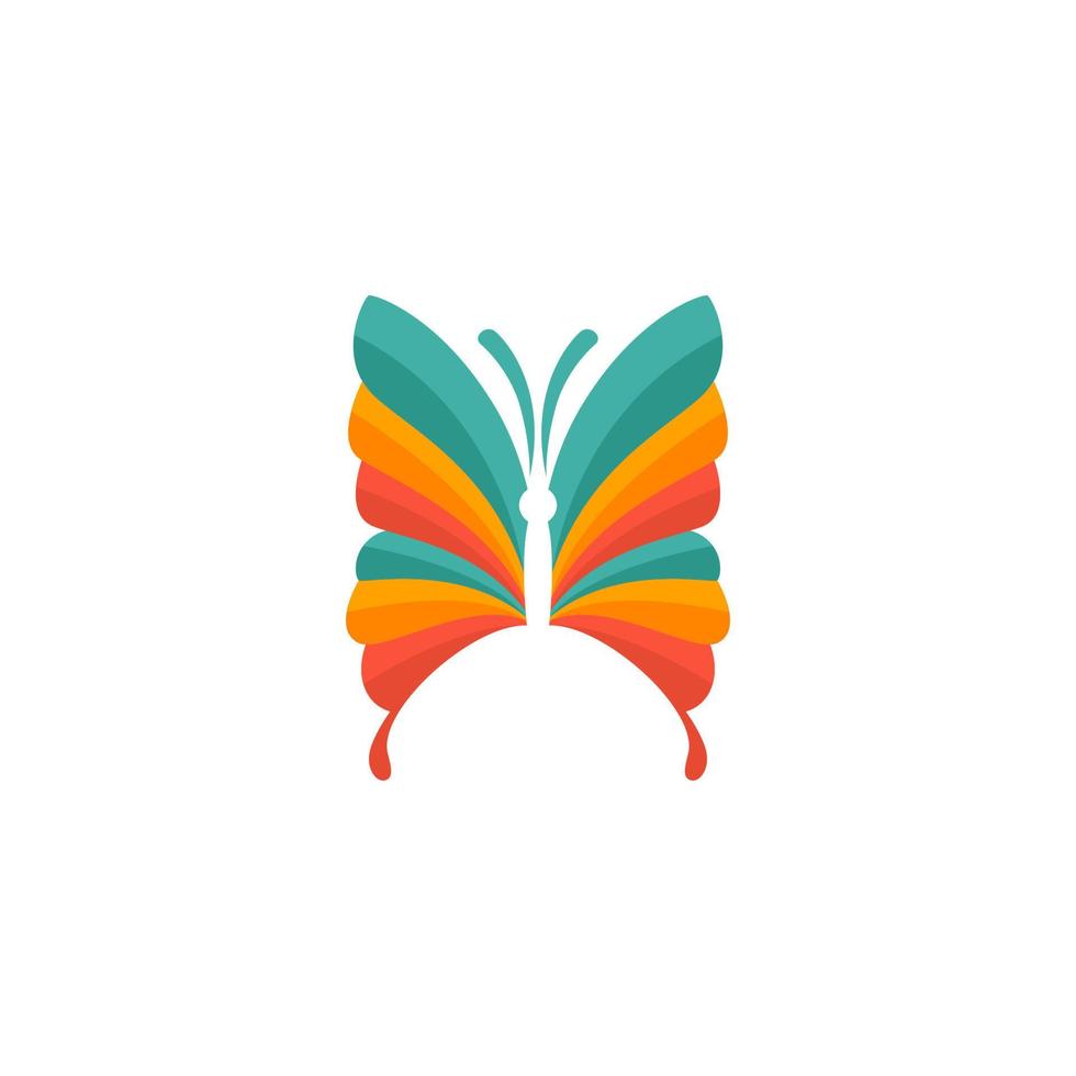 Schmetterling Logo können Sein zum Unternehmen Logo fliegend Schmetterling farbig Schmetterling Flügel vektor