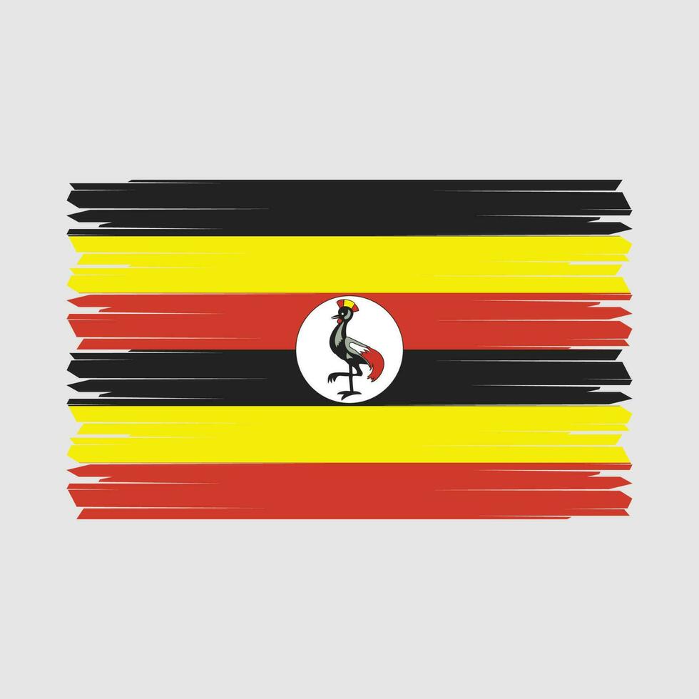 uganda flagga vektor