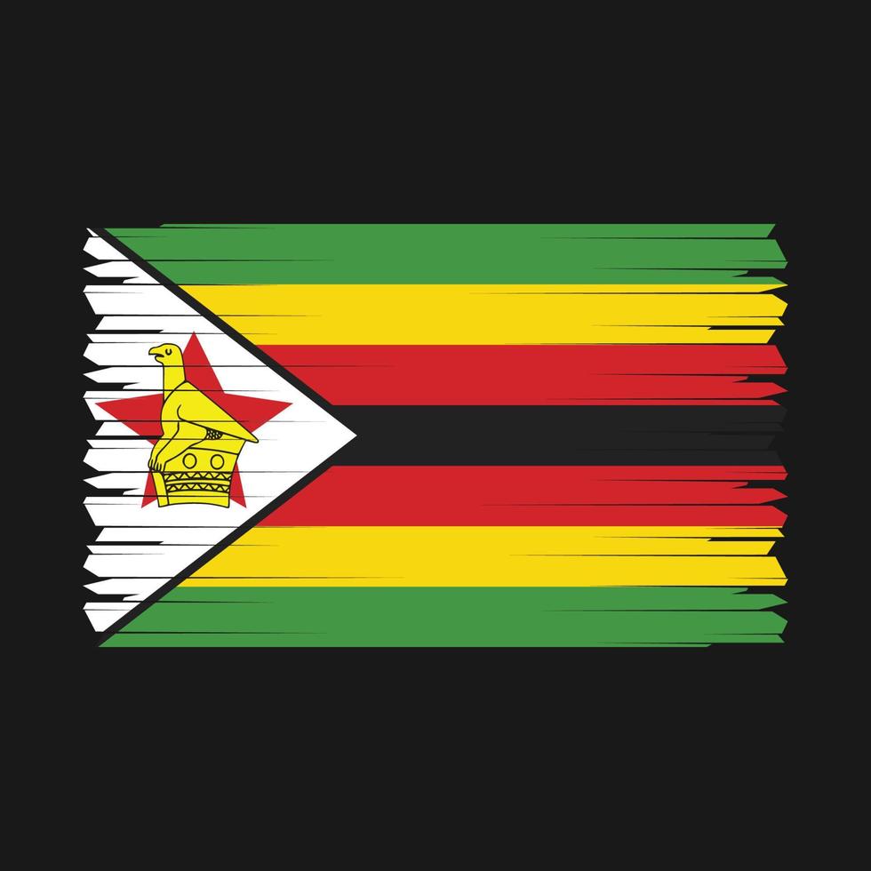 zimbabwe flaggvektor vektor