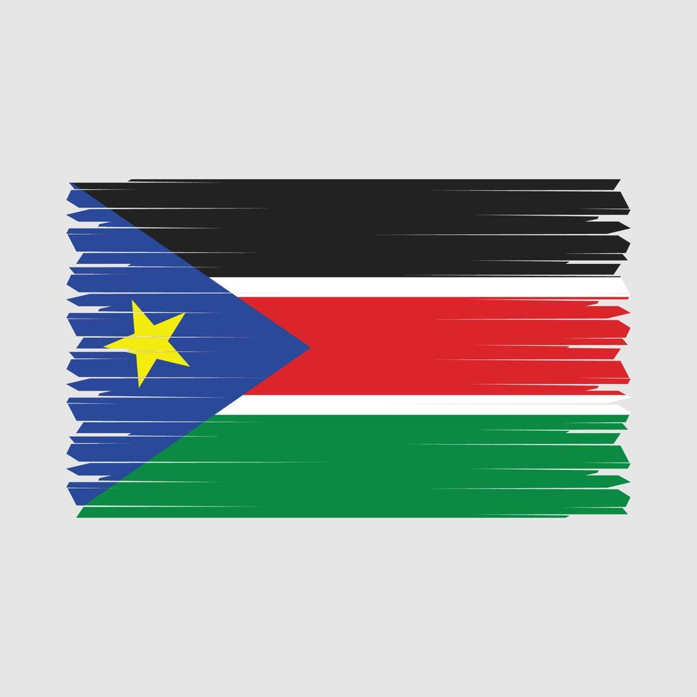 södra sudan flagga vektor