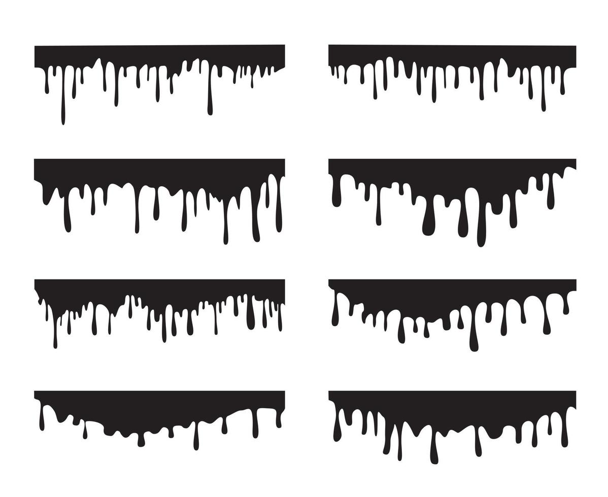 schwarz Spritzen isoliert auf Weiß Hintergrund. Vektor Illustration. auf transparent Hintergrund. einstellen Symbol